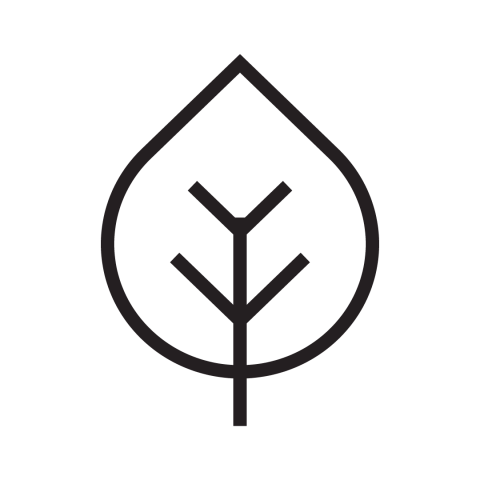 Un icono de árbol negro